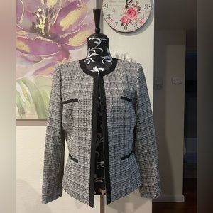 Tahari Black & White, Collar Closure, Blazer